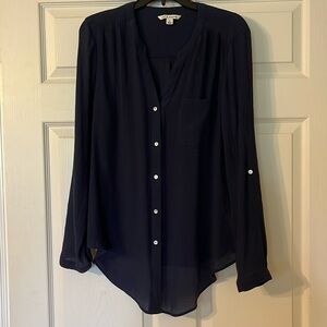 Ladies size L navy blouse by Zac & Rachel
